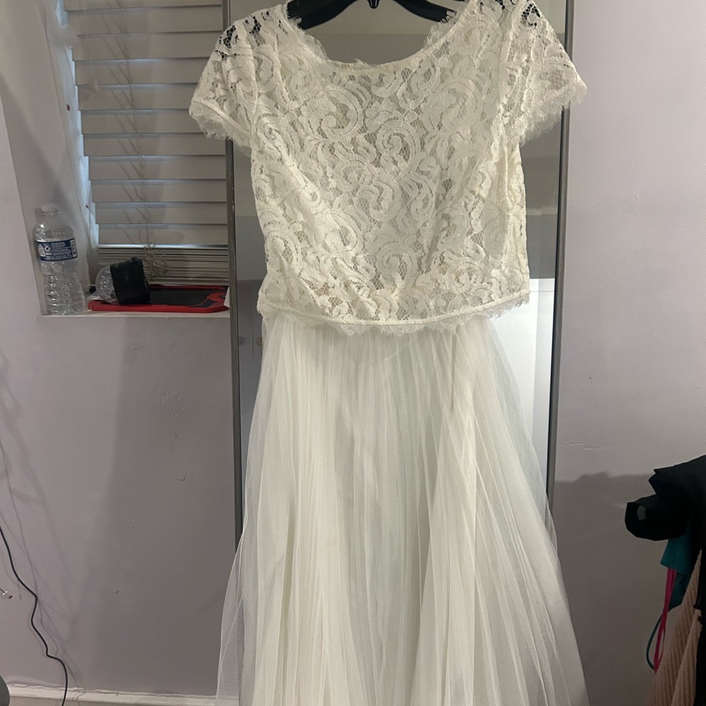 Adrianna Papell White Elegant Dress